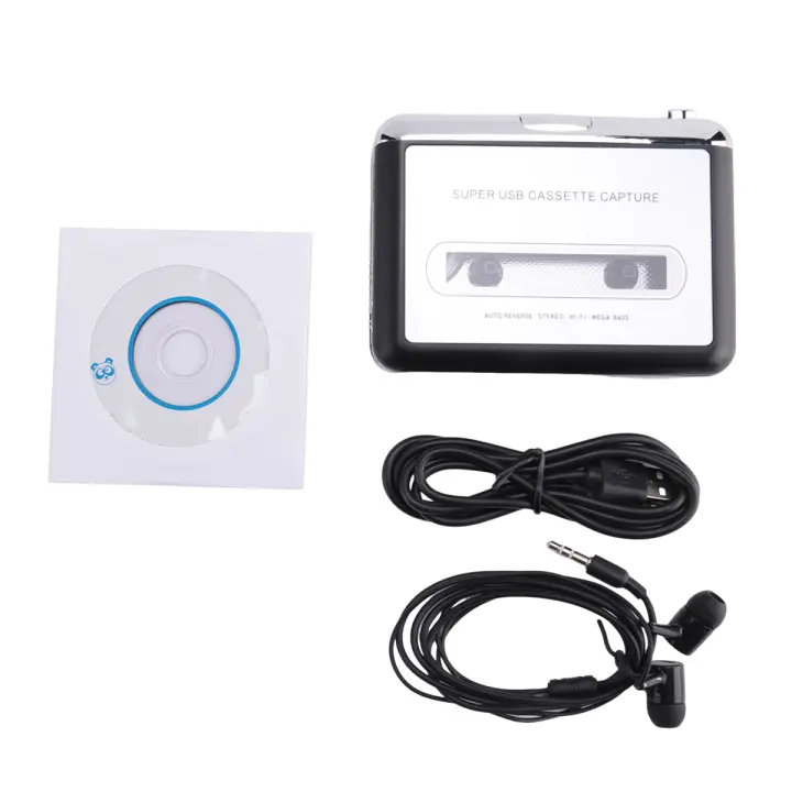Convertidor de casete a MP3, reproductor de música, captura de Audio, convierte cinta en cinta a PC, portátil a través de USB - 1