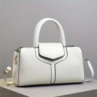 Elegante Bolso Cruzado de Cocodrilo Negro Gran Capacidad, Correa Ajustable, Cierre con Cremallera, Linedo de Poliéster, Detalle de Lentejuelas Bolso Versátil para Mujeres, Estilo Urban - details 3