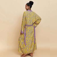 Kimono de Playa para Mujer Cubierta de Traje de Baño Largo con 9 Colores Cardigan Suelto Sarong - details 5