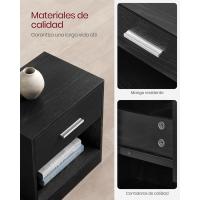 Mesa de Noche de Juego de 2 Diseño de Cajón Abierto Ideal para Dormitorio, Sala de Estar - details 15