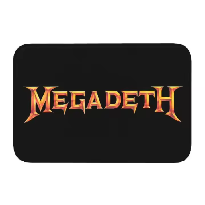 1PC 40*60cm personalizado Heavy Metal Rock Roll música Megadeths estampado felpudo antideslizante baño cocina sala de estar alfombra - 1