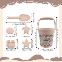 Set de Juguetes de Playa para Niños TYRY.HU Cubo de Silicona, Pala, Accesorios - details 10