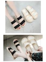 GIOIO, novedad de verano, suela de cáñamo de imitación, ropa de goma, zapatillas frescas con parte inferior de plástico, correas delanteras y traseras de moda con zapatos planos - details 3