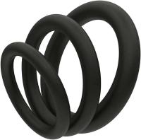 Anillo hermético de silicona con bloqueo de Semen duradero para hombres, juguetes de goma para retrasar la eyaculación, anillos sexuales masculinos, 3 uds. - details 0