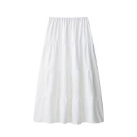 PB & ZA2025 falda acampanada de cintura alta con cintura elástica, falda larga informal que combina con todo, novedad de verano, ropa de mujer - details 1