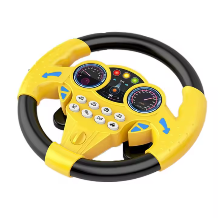 360 °   Volante de simulación de rotación, juguetes Montessori para educación temprana, volante educativo para cochecito, multifuncional - 1