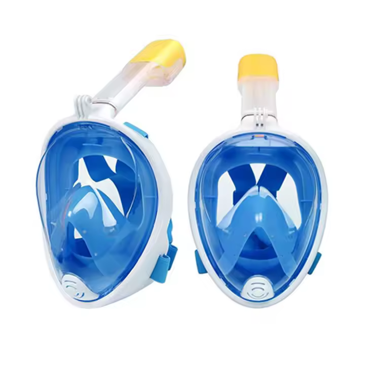 Máscara de natación de cara completa subacuática para niños y adultos, respirador de buceo, antiniebla, respiración segura - 1