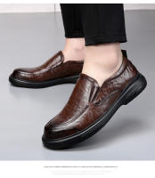Nuevos zapatos de cuero para hombres, calzado informal, transpirable, de negocios, con pedal - details 20