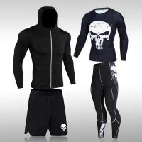 Traje Deportivo de Compresión para Hombres Pantalones de Gimnasio de Lana - details 3