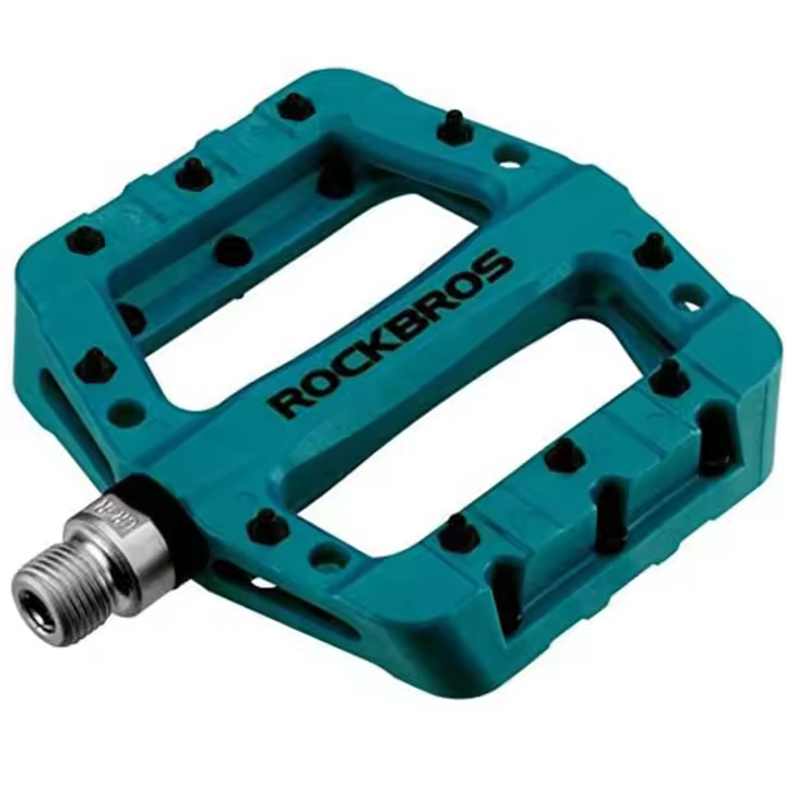 ROCKBROS-pedales de nailon para bicicleta de montaña, plataforma grande, antideslizante, ligero, 9/16 pulgadas - 1