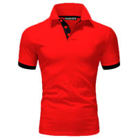 Polo de manga corta ajustado para hombre, camisa de cuello suave y sólido, trabajo, Golf, senderismo, informal, azul marino/blanco - details 22