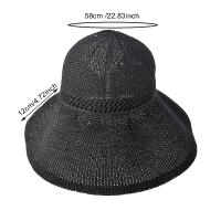 Sombreros para el sol nuevo sombrero de verano para mujer Edición coreana moda moderna y versátil aleros grandes protección solar al aire libre plegable - details 6