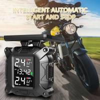 Monitor de energía Solar TPMS para motocicleta, sistema de alarma con Sensor de temperatura y control de presión de neumáticos en tiempo Real - details 3