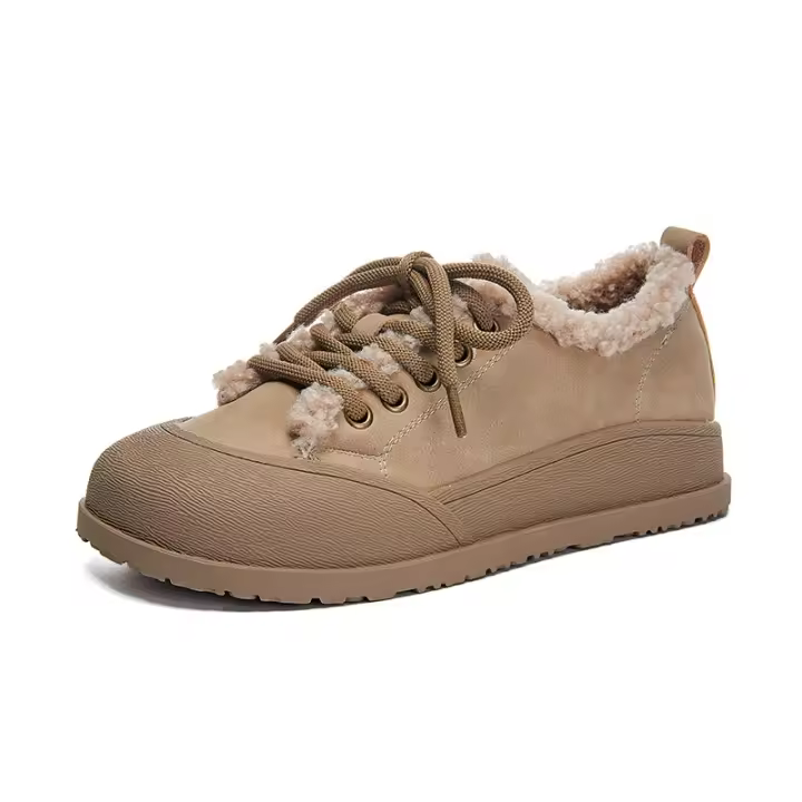 Nuevos zapatos casuales de terciopelo de algodón versátiles botas de nieve de suela gruesa. - 1