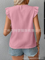 Blusa de manga corta de ganchillo para mujer 2025 Ence Bohemia Transparente Moda Primavera-Verano - details 18