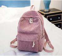 Mochila escolar de diseño de pana para mujer, bolso de hombro a rayas para adolescentes, bolsa de viaje - details 16