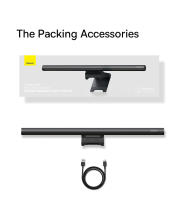 Baseus-luz colgante asimétrica USB para pantalla, lámpara Led de escritorio para lectura, color negro, para ordenador - details 17