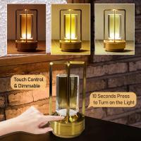 Lámpara LED de mesa inalámbrica, luz de escritorio de Metal con atenuación táctil, recargable, para restaurante, dormitorio - details 3