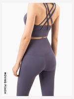 Pantalones largos de Yoga para mujer, pantalones deportivos ajustados, BLB, melocotón móvil - details 16