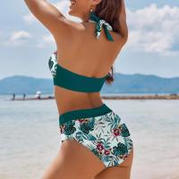 Bikini con estampado floral para mujer, traje de baño de dos piezas, de cintura alta, para adolescentes - details 27