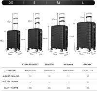 ARTREE Maleta Grande 23 kg. Maletas grandes de viaje con Cierre de Combinación y 4 Ruedas Dobles 360°. Maleta 75x50x30 - details 0