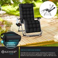 Tumbona Plegable y Resistente |   Silla de Jardín, Capacidad de 200 kg, Acolchado Ergonómico Extra Ancho, Respaldo Ajustable, Almohada para el Cuello y Portavasos - details 26