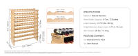SucceBuy Botellero modular apilable de bambú para vino, 72 botellas, estante expositor de 8 niveles. Organice y exhiba la colección de vinos con estilo y funcionalidad. - details 5