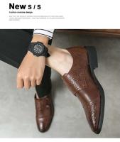 2023 nuevos zapatos de cuero antideslizantes de negocios de gran tamaño y alta calidad para hombres - details 1