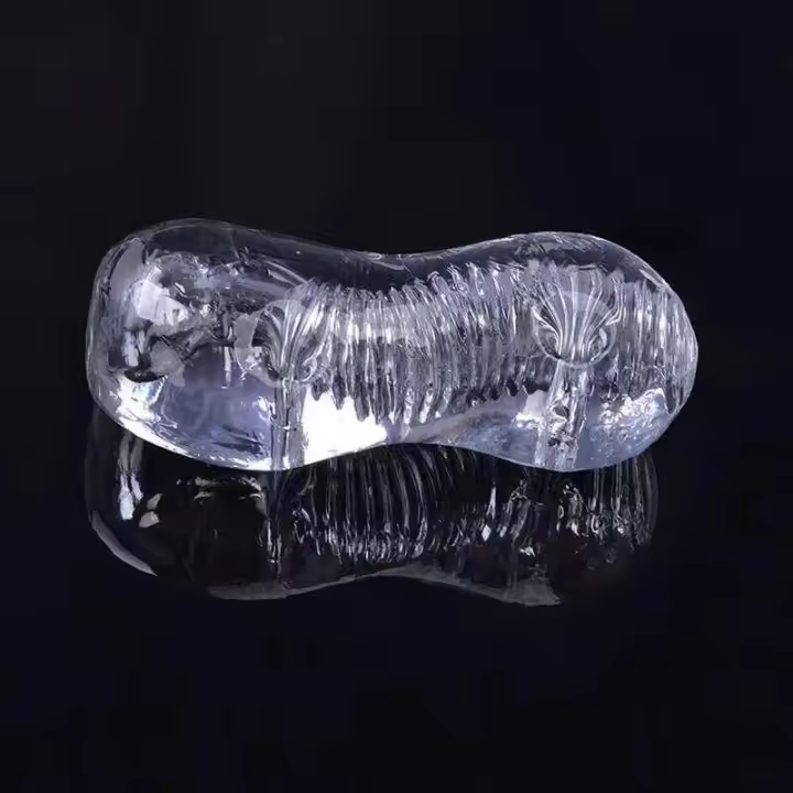 Juguete sexual vaginal transparente de 13cm para hombres 18 Plus masturbador masculino vagina realista ejercitador de agrandamiento de vagina Real erótico - 1