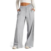 Pantalones anchos de mujer estilo casual cintura alta algodón y poliéster tela batik elástica de alta elasticidad - details 13