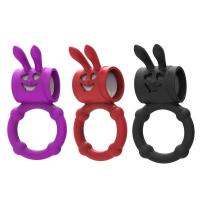 Leten-anillo vibrador para parejas, retardante de eyaculación, erección, anillos dobles vibratorios con Orejas de conejo, mejora los juguetes sexuales para hombres - details 12