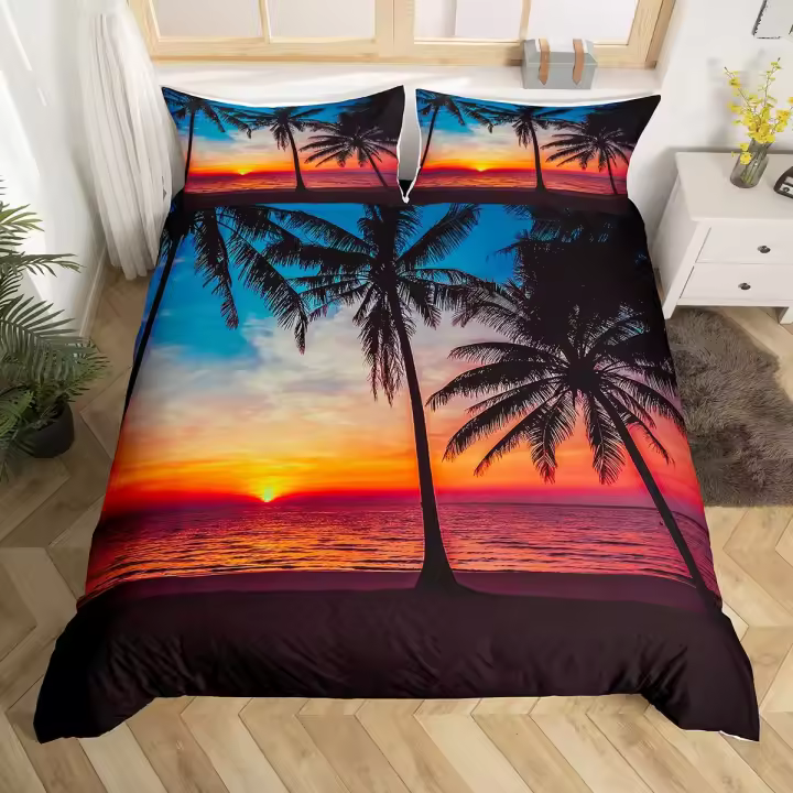 Juego de Ropa de Cama de ensueño de fantasía para adolescentes Cubierta de Edredón de árbol Celtico con ties de cremallera Comedor de poliéster con estampado floral - 1