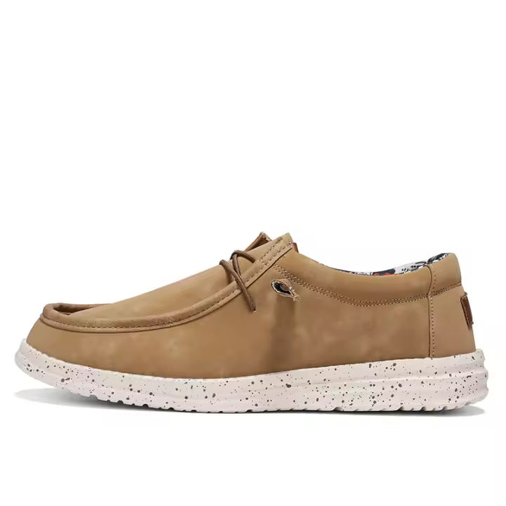 Los zapatos casuales de cuero para hombre son zapatos ligeros y de tela de un pedal para pies gordos y anchos. - 1