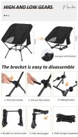 Taburetes cuadrados para pescar en la playa, prácticas sillas plegables de cuatro esquinas para acampar y sillas ligeras en forma de media luna hechas de hierro - details 8