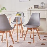 Juego de comedor moderno de 4 sillas, estructura conjunta, mesa redonda, mesa de cocina - details 11
