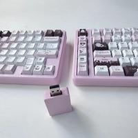 Jin75 Teclado Inalámbrico Modo Único 2.4G Dongle Color Rosa Morado y Negro Teclado Mecánico Personalizable con Intercambio Térmico VIAL Color Rosa Accesorios para Teclado DIY Juego de Teclado. - details 6