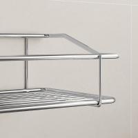 Estante de almacenamiento de acero inoxidable, estante de vidrio para baño de doble capa, sin necesidad de perforación, anillo de sellado, estante de almacenamiento 304 - details 6