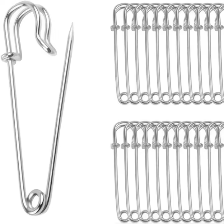 Pinzas de Acero Resistentes Paquete de 30 Ideal para Mantas, Artesanías, Faldas, Kilts, Broches - 1