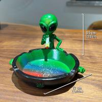 Decoración Retro Vintage Ashtray de Resina ALIEN Accesorio de Bar para Hogar y Oficina con Estilo Hiphop - details 6