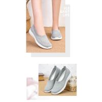 Zapatos de tela de suela suave para mujer, zapatos grandes de malla informales, deportivos, vulcanizados, tacones bajos, nuevos - details 8
