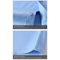 Camisa elástica de manga larga, nuevos productos antiarrugas, blusa vertical masculina, camisa masculina (Regalo 1 pieza) - details 30