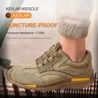 Zapatos de seguridad para hombre, zapatillas de trabajo aisladas a prueba de pinchazos de 6KV, zapatos protectores antigolpes con punta de acero para hombre, zapatillas de deporte de verano - details 5