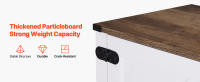 SucceBuy Farmhouse Coffee Bar Gabinete, 31.5 x 13.8 x 34.6 pulgadas, con almacenamiento de tres niveles y puertas magnéticas, para sala de estar - details 1