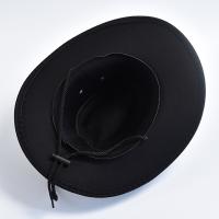 Artificial Suede Western Cowboy Hats Vintage Big-edge Gentleman Cowgirl Jazz Hat Holidays Party Cosplay Hat - details 8
