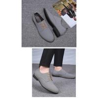 Zapatos informales de gamuza para hombre, calzado con cordones, Oxford azul, planos, transpirables, talla grande 38-48 - details 20