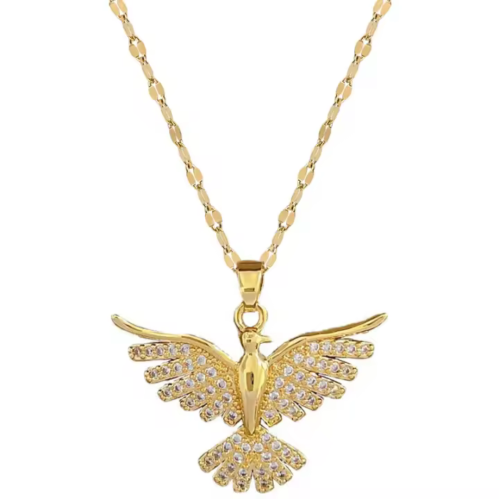 Collar con colgante de águila Fénix de acero inoxidable para mujer, nueva tendencia, joyería, regalo para fiesta, 2025 - 1
