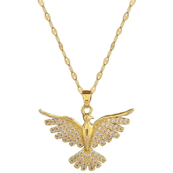 Collar con colgante de águila Fénix de acero inoxidable para mujer, nueva tendencia, joyería, regalo para fiesta, 2025 - 1
