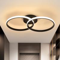 Goeco Lámpara de Techo LED Moderna 32W, Diseño Nórdico, Luz Blanca Caliente 2350LM, Montaje Semi-Flush, Material ACRYL, Interruptor de Botón Empanado - details 0