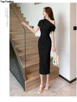 Elegante Vestido de Noche sin Hombros Moda de Verano Vestido de Graduación Coreana Slim de Un Pieza - details 8