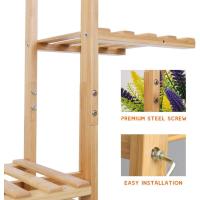 Decoración de Maceta de Bambú: Escalera Vertical para Flores Soporte de Estante para Esquina Exterior Interior Balcón Jardín Salón 40 x 20,2 x 121,9cm - details 8